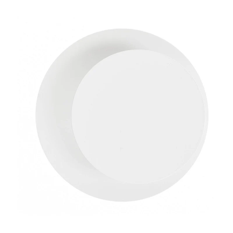 B-Ware Wandleuchte Wandlampe Circle Leuchte Lampe rund Form weiß Stahl Innenbeleuchtung