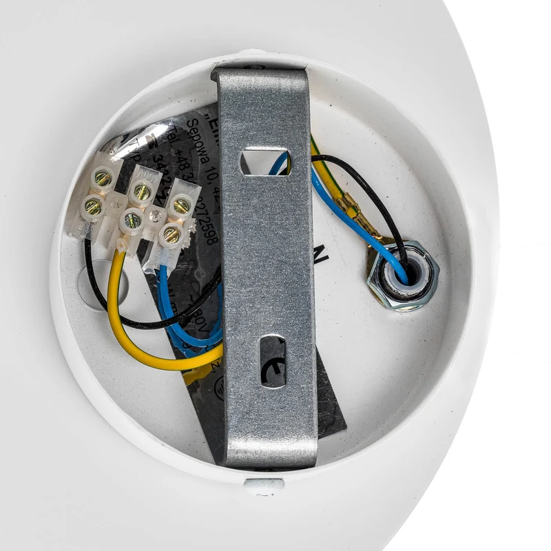 B-Ware Wandleuchte Wandlampe Circle Leuchte Lampe rund Form weiß Stahl Innenbeleuchtung