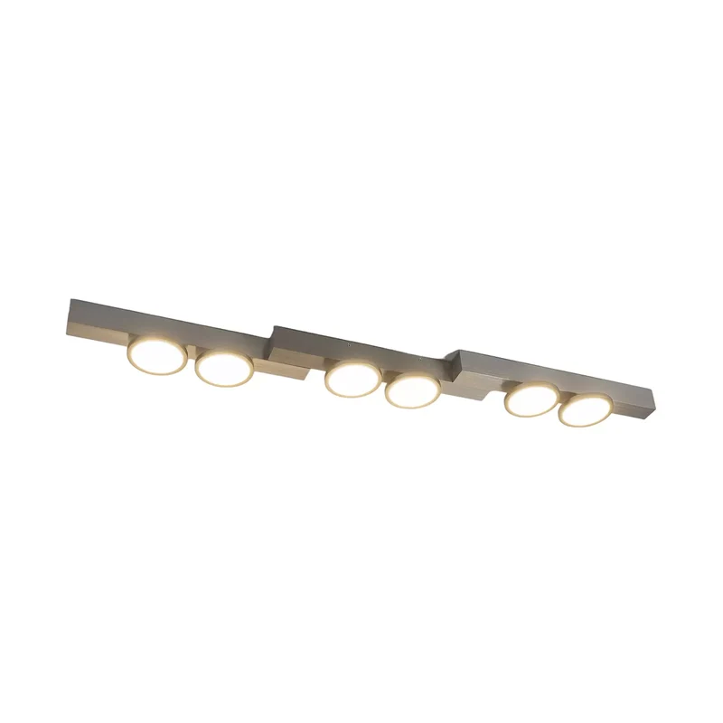 B-Ware Lucande Kellino Deckenleuchte Deckenlampe Deckenlicht Leuchte 6-flammig nickel