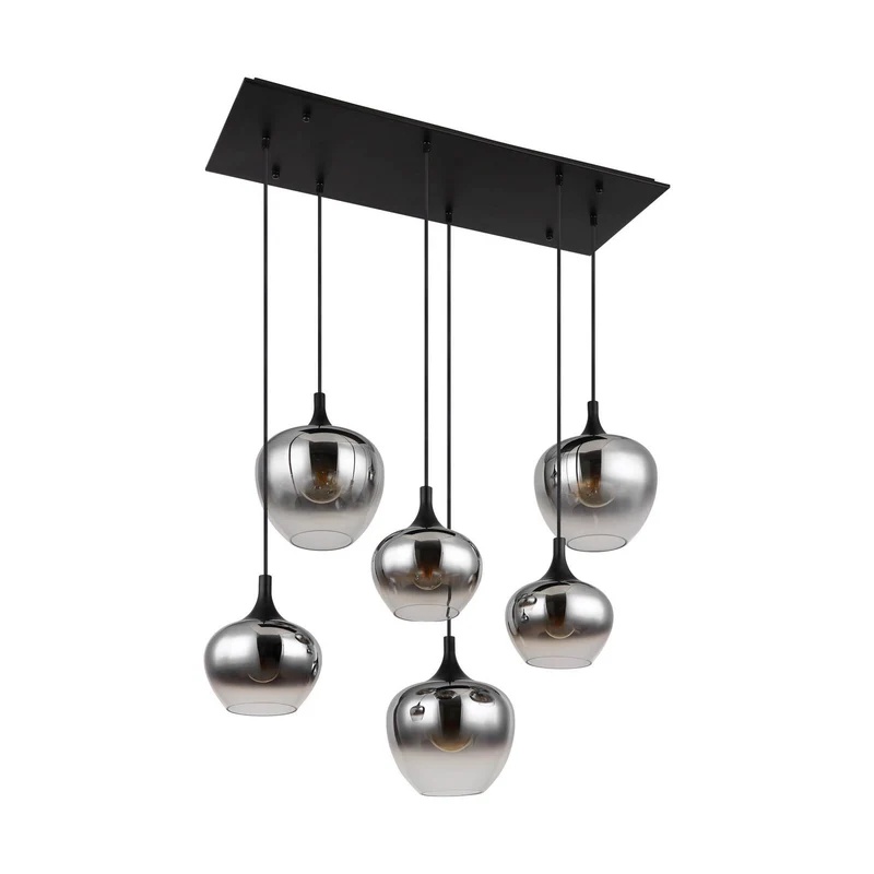 B-Ware Globo Hängelampe Pendelleuchte Maxy Glas rauchgrau Beleuchtung Länge 86 cm