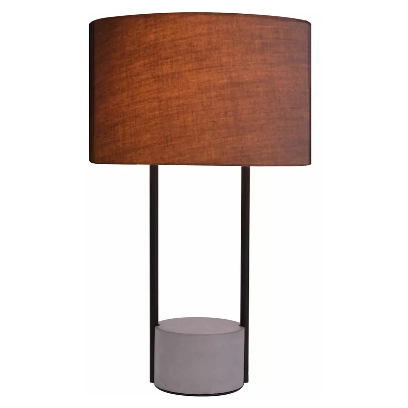 B-Ware Viokef Tischleuchte Allegro mit Textilschirm grau Tischlampe Stehlampe Lampe701