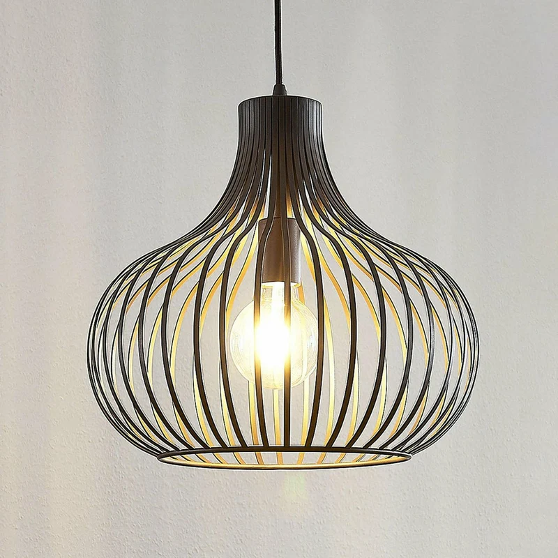 B-Ware Lindby Hängeleuchte Deckenlampe Pendelleuchte Lampe 1-flammig E27 braun