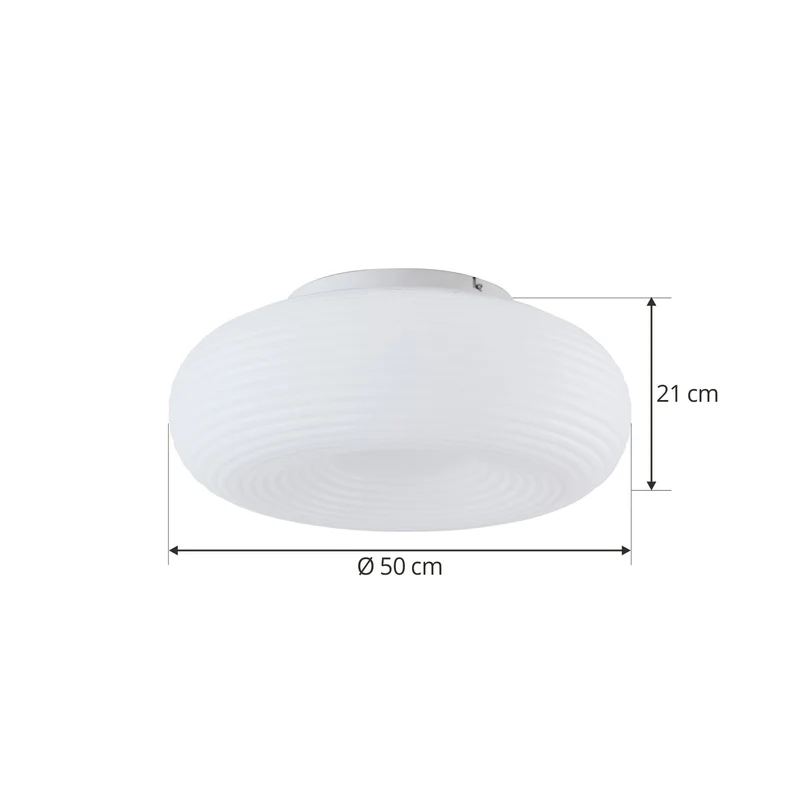 B-Ware Lucande Deckenleuchte Bolti Smart Lampe LED Tuya Fernbedienung weiß RGBW CCT