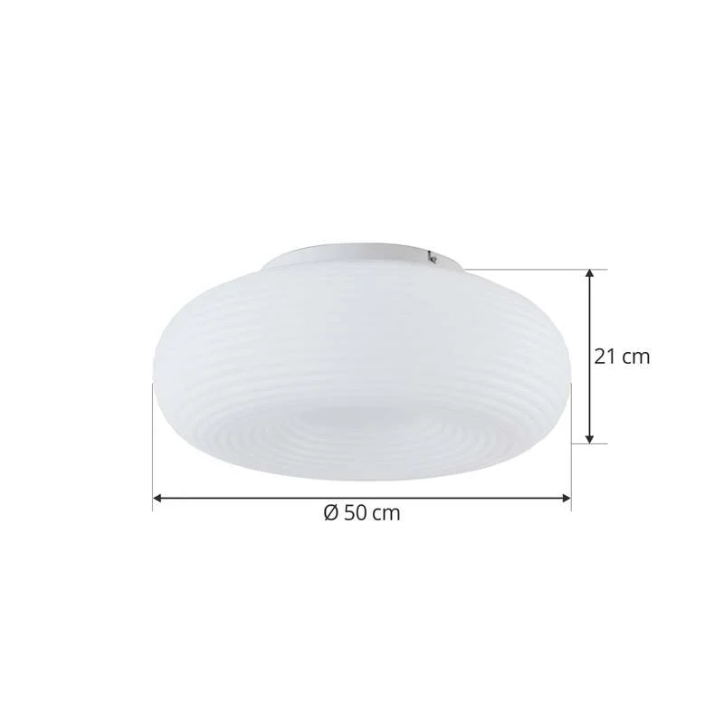 B-Ware Lucande Deckenleuchte Bolti Smart Lampe LED Tuya Fernbedienung weiß RGBW CCT