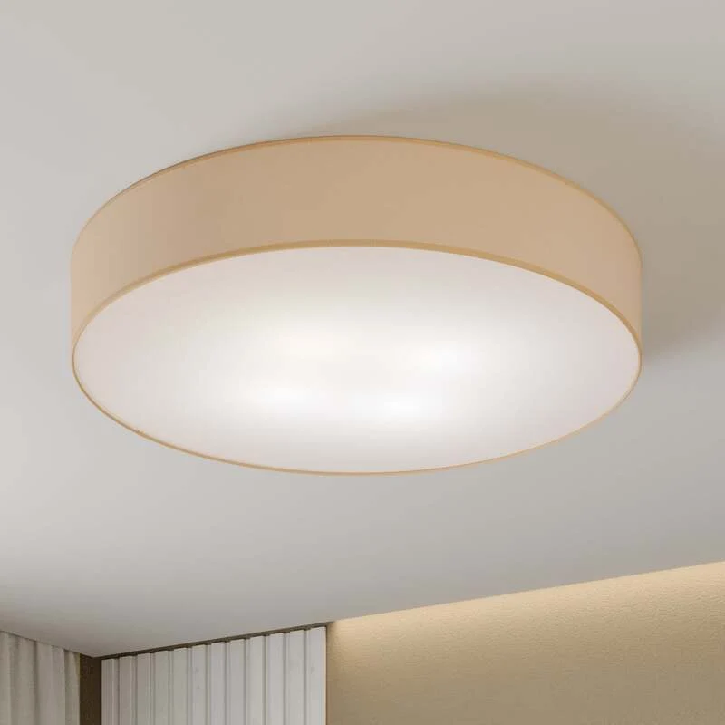 B-Ware Euluna Deckenleuchte Lampe Rondo Leuchte beige Textil Metall Ø80 SIEHE TEXT/FOTO