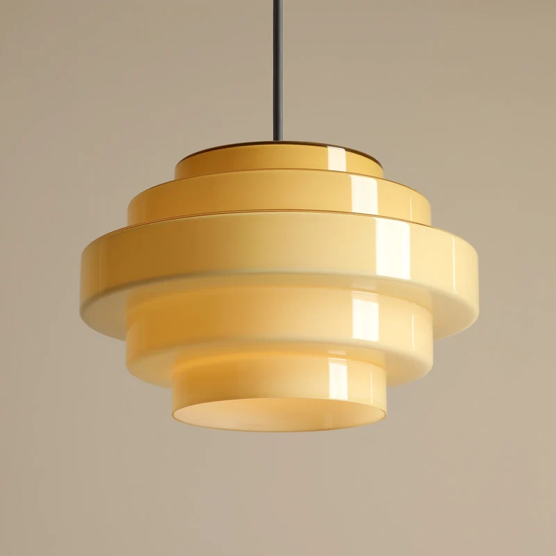 B-Ware ALDEX Hängeleuchte Pendelleuchte Filo Ø28cm Glas Deckenlampe Leuchte gelb Metall
