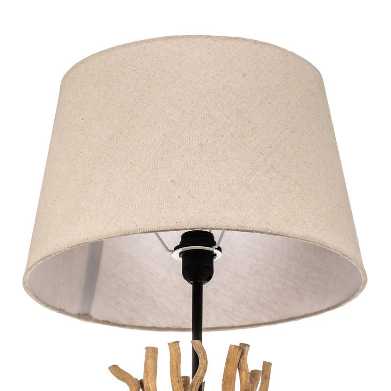 D-Ware Euluna Stehleuchte Agar Stehlampe Lampe Leuchte E27 Stoff Holz SIEHE TEXT/F210