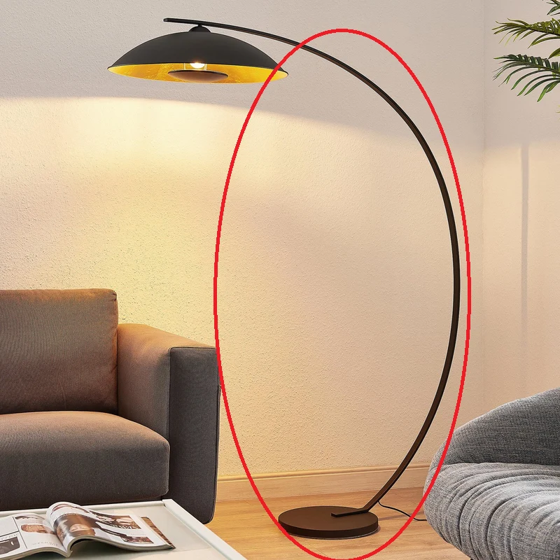 B-Ware Lindby Bogenstehlampe Stehleuchte Emilienne schwarz goldfarben Wohnzimmer La574