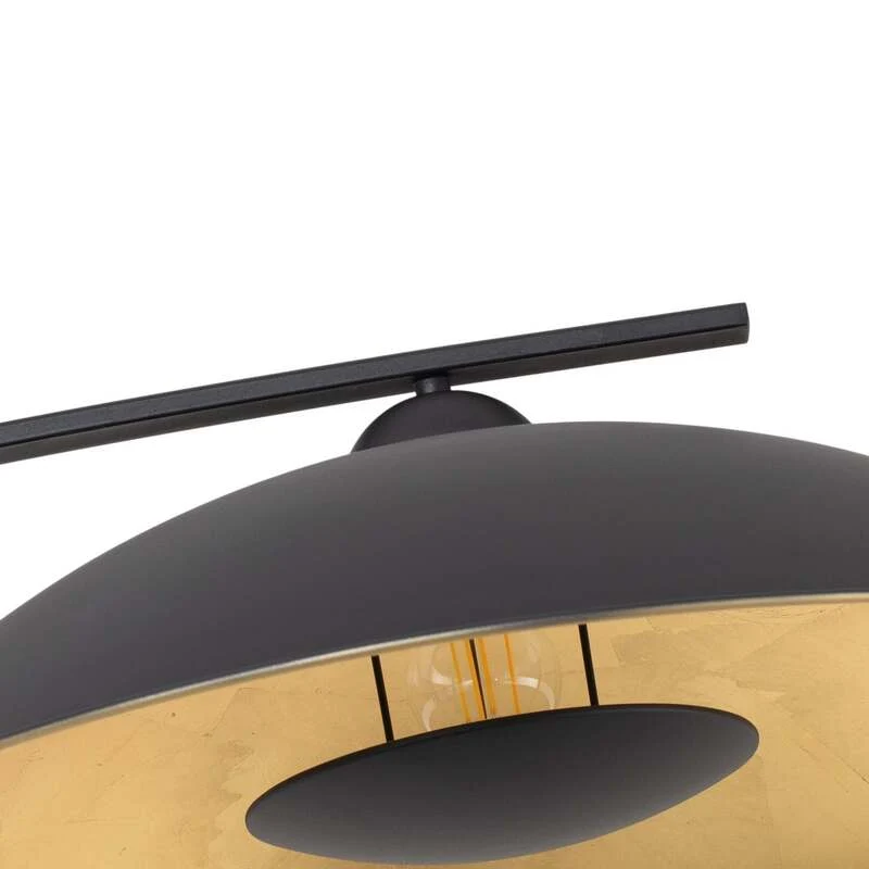 B-Ware Lindby Bogenstehlampe Stehleuchte Emilienne schwarz goldfarben Wohnzimmer La574