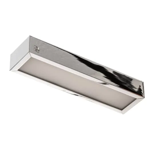 B-Ware Helestra Spiegelleuchte Badlampe LED Leuchte Chrom Theia Wandlampe Glas 30cm