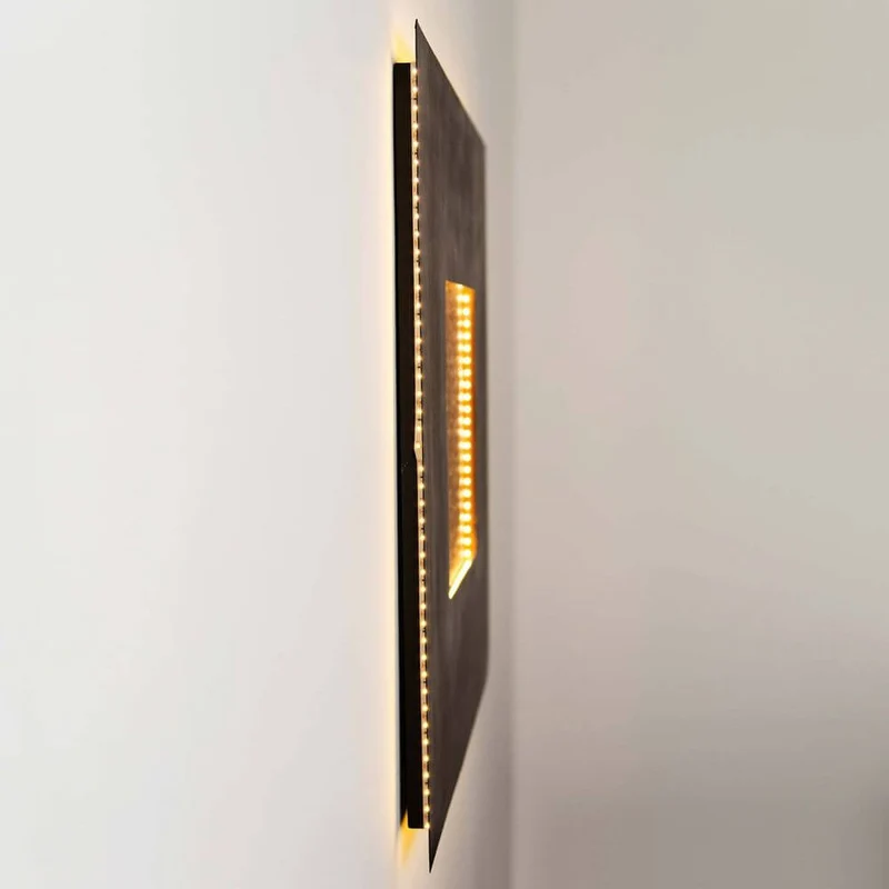 Wandleuchte Eclipse Gross Eisen Braun-Schwarz-Gold