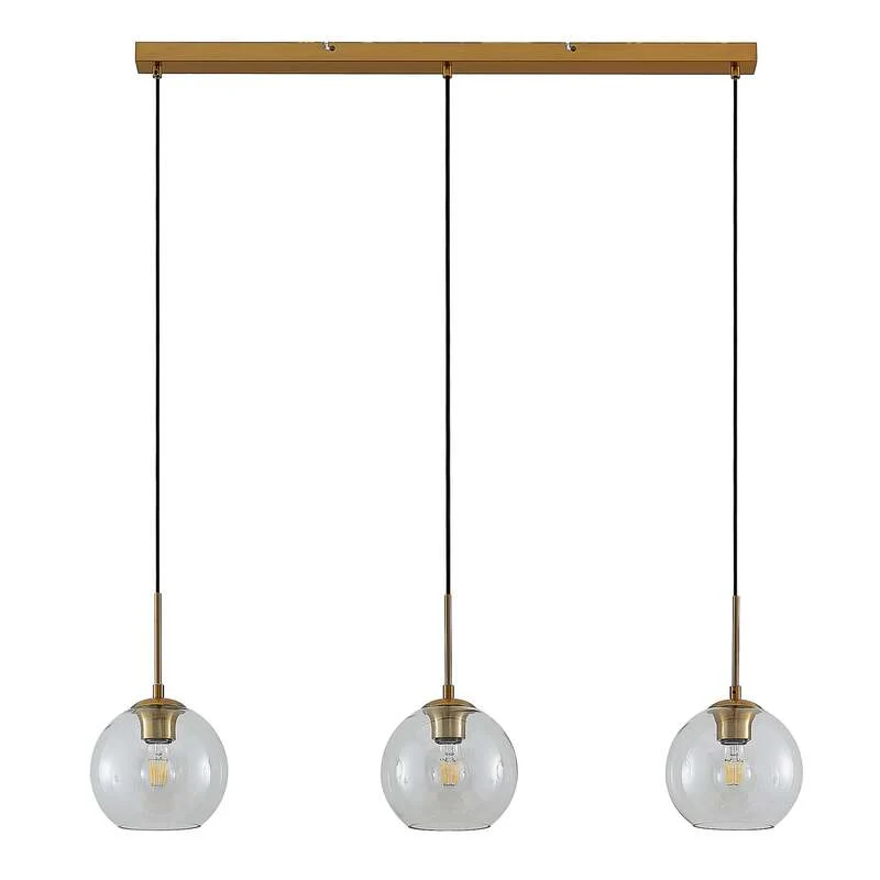 B-Ware Lindby Hängeleuchte Pendelleuchte Grady messing Glas LED 110 cm SIEHE TEXT/FOTO