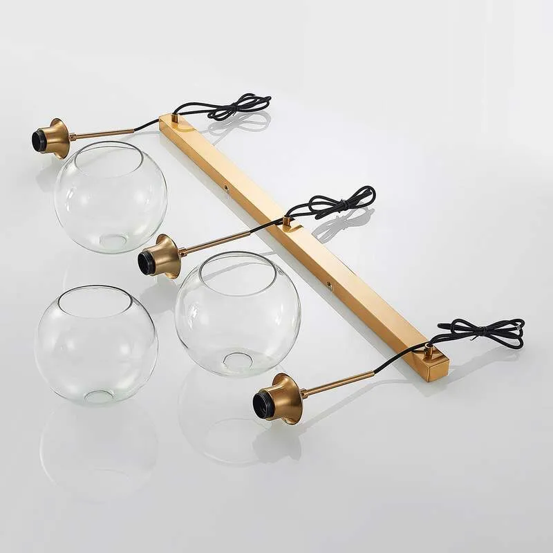 B-Ware Lindby Hängeleuchte Pendelleuchte Grady messing Glas LED 110 cm SIEHE TEXT/FOTO