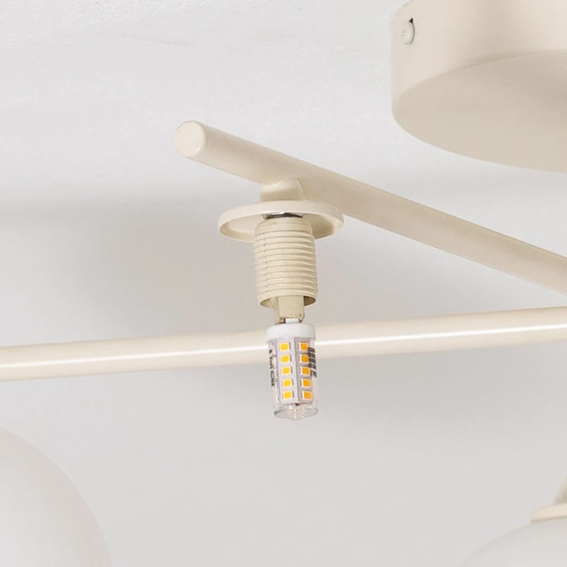 B-Ware Prato Deckenleuchte Lampe Glas sand 5 flammig Wohnzimmer Esszimmer Beleucht359