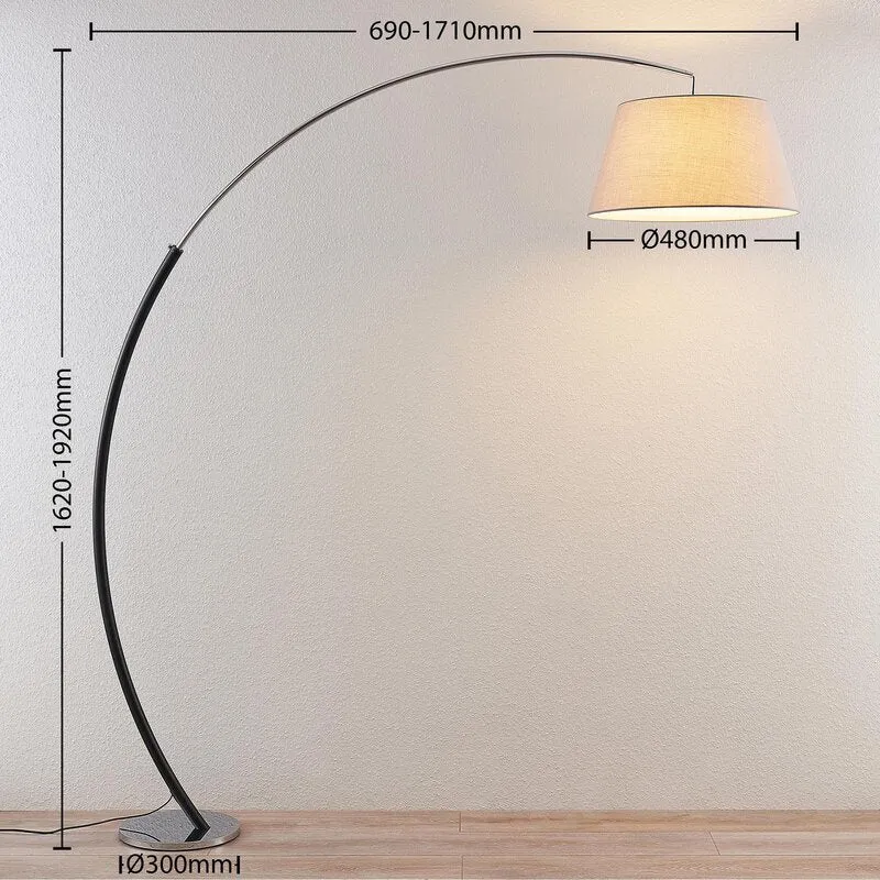 B-Ware Lucande Evelyna Bogen-Stehleuchte Bogenlampe Stehlampe E27 LED SIEHE TEXT/FOTO