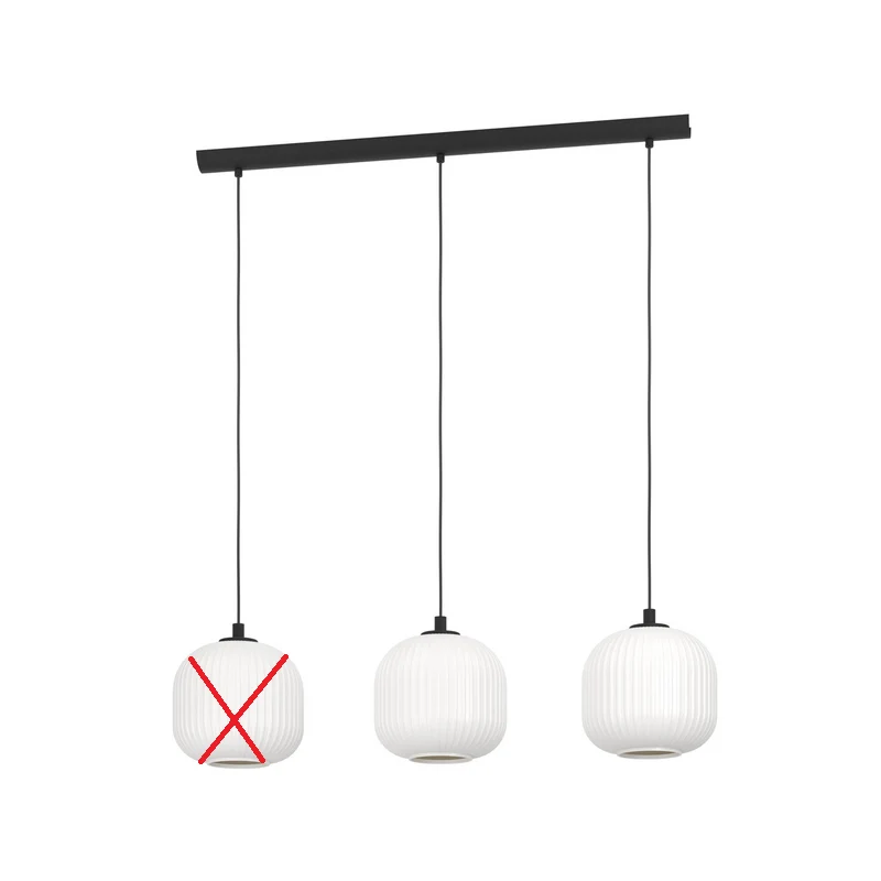B-Ware Eglo Hängeleuchte Mantunalle Länge 120 cm schwarz Deckenlampe SIEHE TEXT/FOTO444