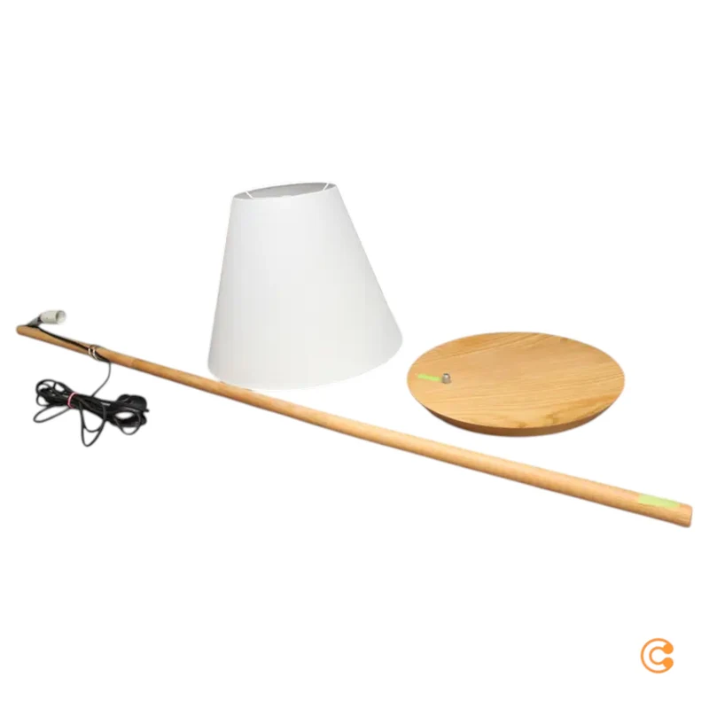 B-Ware Lucande Jinda Stehlampe Stehleuchte Lampe Leuchte Holzgestell SIEHE TEXT/FOTO