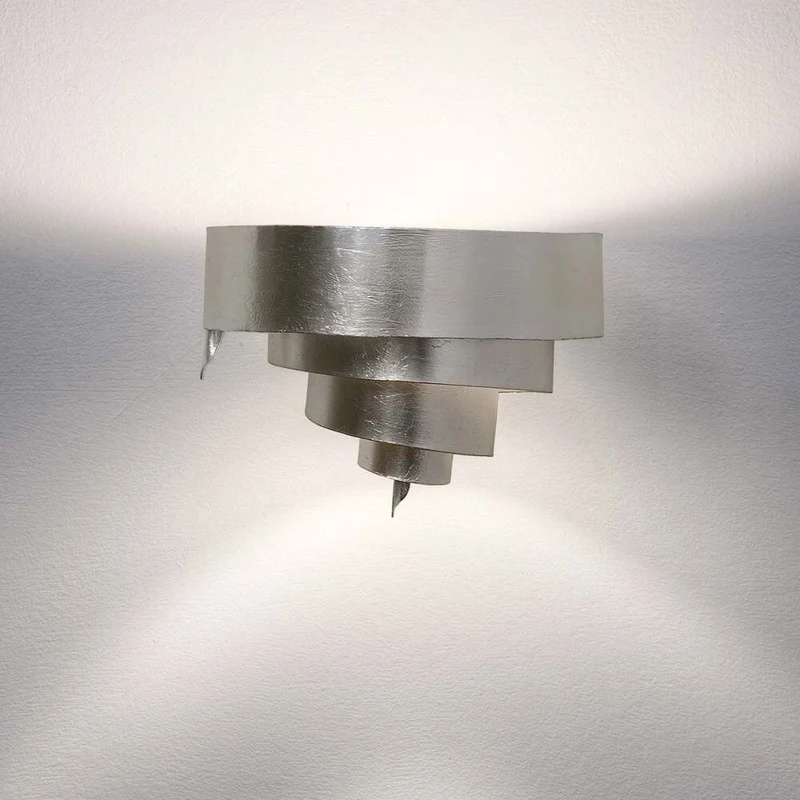 Wandleuchte Banderole Eisen Silber