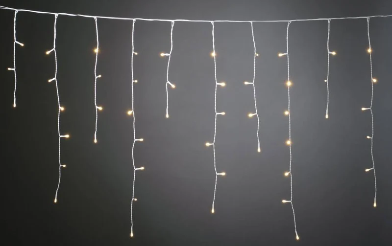 B-Ware Konstsmide Lichtervorhang Außen 80 LED Warmweiß 300 cm x 87.5 cm 3 STÜCK