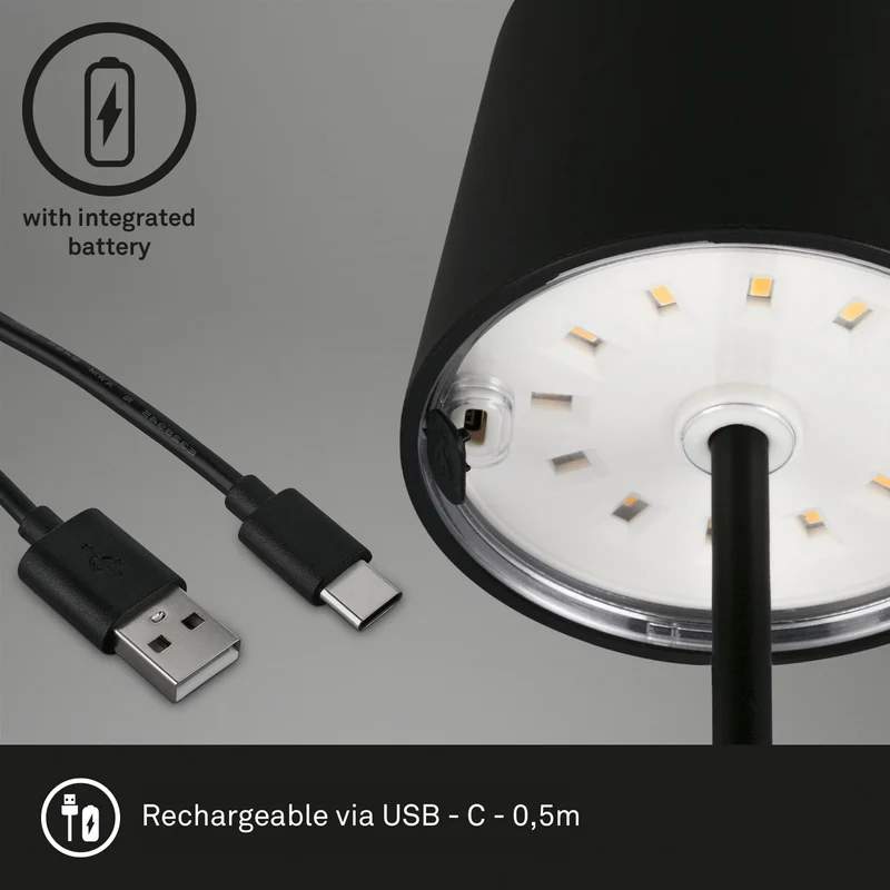 B-Ware Briloner Tischlampe Leuchte LED Boja Kabellos Dimmbar Spritzwasserschutz 5 STÜCK