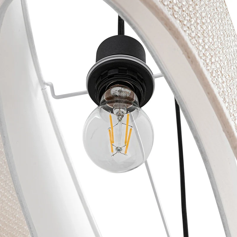 B-Ware Lindby Hängeleuchte Pendelleuchte Soula E27 beige Kunststoff 78 cm Lampe Leuchte