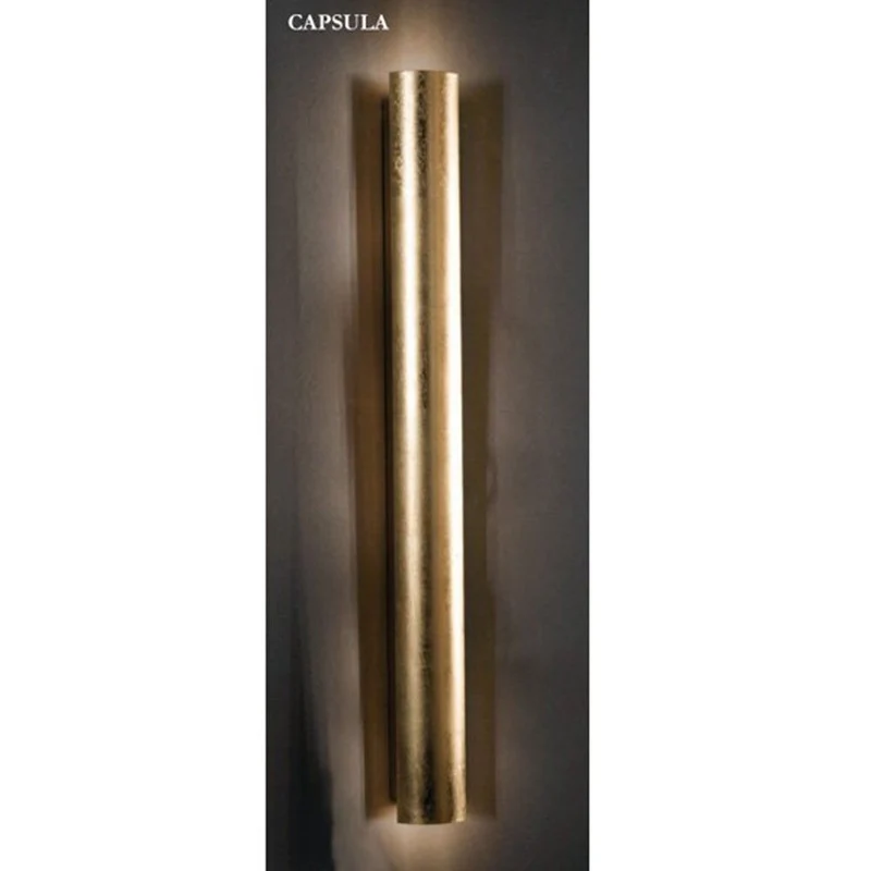 Capsula Wandleuchte 4-flammig Schlagmetall Gold 75cm