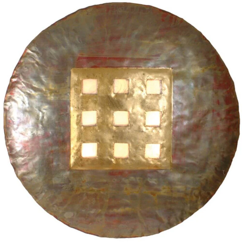Wandleuchte 2-flammig Disque Medium Muschel Gold, Bronze