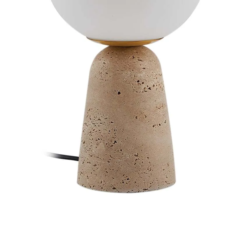 Lindby Tischleuchte Lampe Kirstan beige weiß Glas Stein 33 cm SIEHE TEXT/FOTO
