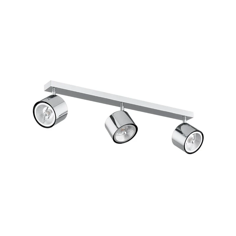 B-Ware Chloe Deckenspot Leuchte Spot chrom glänzend Stahl verchromt Glas dreiflammig