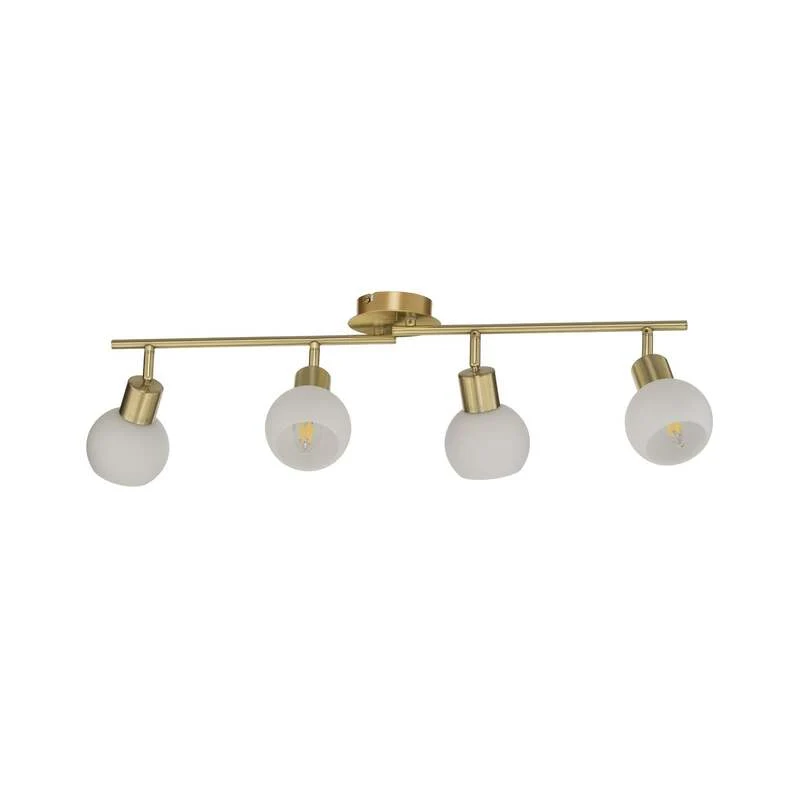 B-Ware Lindby Deckenleuchte Deckenlampe Elaina messing Glas Opalglasschirme 4 flam940