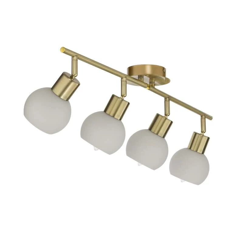 B-Ware Lindby Deckenleuchte Deckenlampe Elaina messing Glas Opalglasschirme 4 flam940