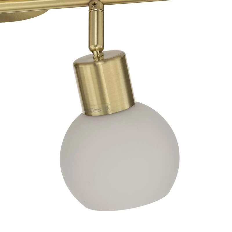 B-Ware Lindby Deckenleuchte Deckenlampe Elaina messing Glas Opalglasschirme 4 flam940