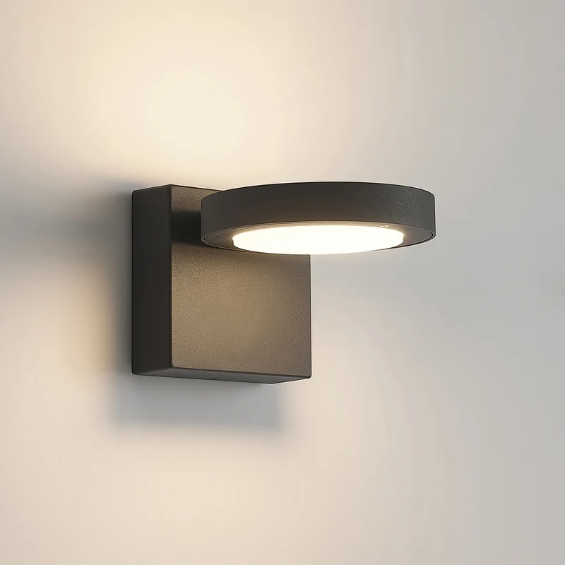 B-Ware Lucande Außenwandleuchte Wandlampe LED Außenlampe grafitgrau Aluminium Polycarbo