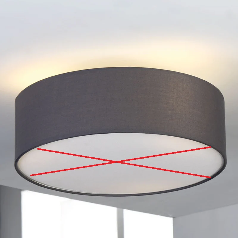 B-Ware Lindby Deckenlampe Sebatin Lampe Leuchte E27 LED Ø40cm grau SIEHE TEXT/FOTO