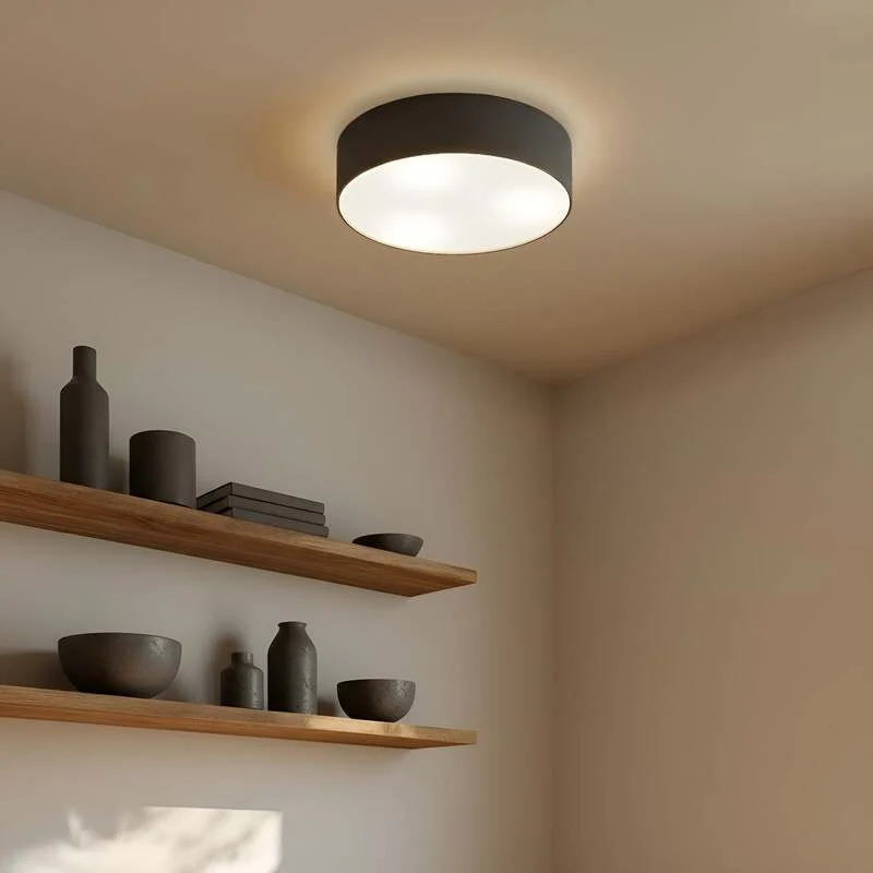 B-Ware Lindby Deckenlampe Sebatin Lampe Leuchte E27 LED Ø40cm grau SIEHE TEXT/FOTO