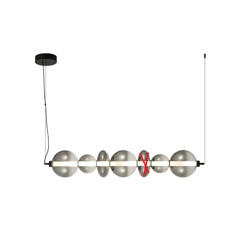 B-Ware Eko-Light Daphne LED Hängeleuchte Pendelleuchte Glas grau 118 cm SIEHE TEXT/FOTO