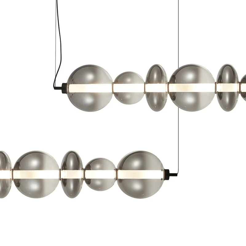 B-Ware Eko-Light Daphne LED Hängeleuchte Pendelleuchte Glas grau 118 cm SIEHE TEXT/FOTO