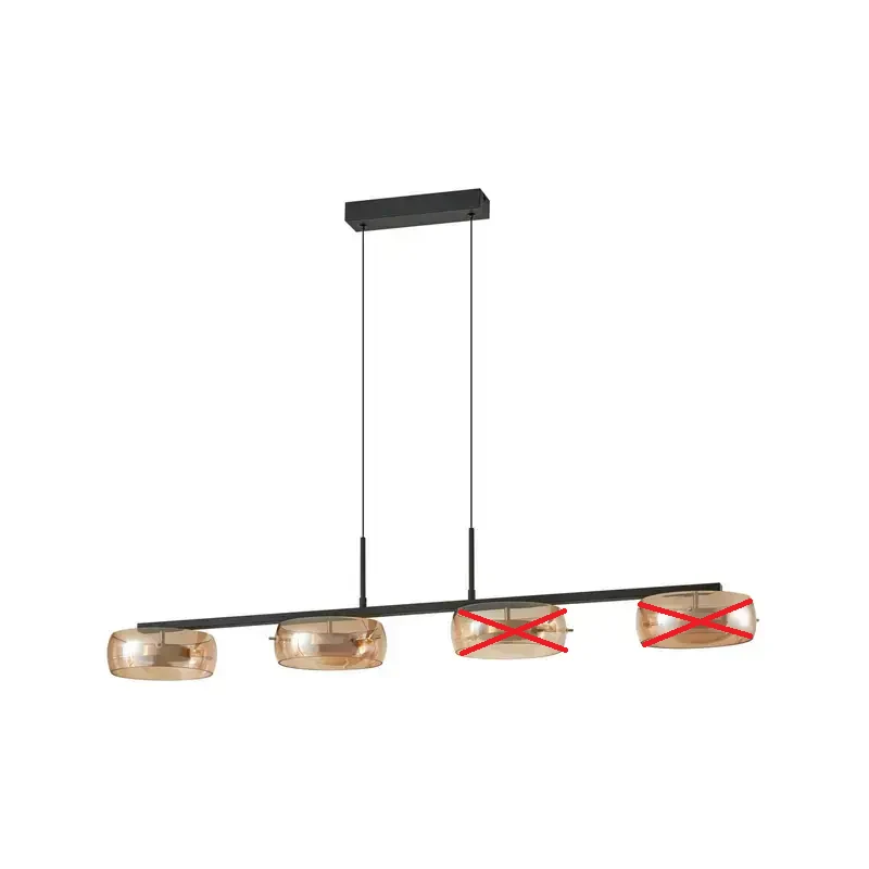 B-Ware Lucande LED Hängeleuchte Pendelleuchte Martis amber 4flg dimmbar SIEHE TEXT/F450