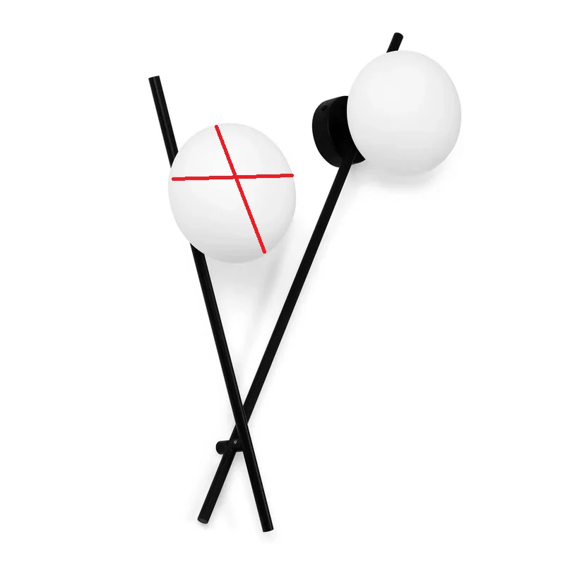 B-Ware Sforzin Wandleuchte Mikado Wandlampe Flurleuchte Lampe Milchglas SIEHE TEXT/FOTO