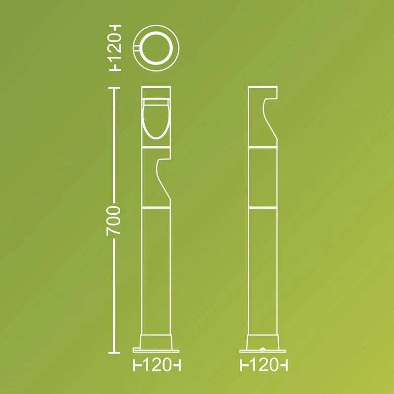 B-Ware Philips LED Außenleuchte Gartenlampe LED Stehlampe Schwarz LED Desi 929004659601