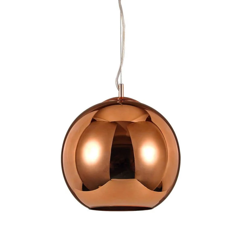 L Glaskugel Pendelleuchte Kupfer Ø 40cm