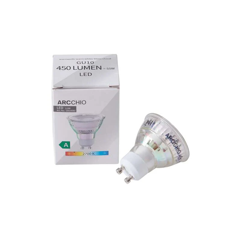 B-Ware Arcchio LED-Leuchtmittel Leuchtmittel GU10 PAR16 2,5W klar 2.700 K 450lm 6 STÜCK