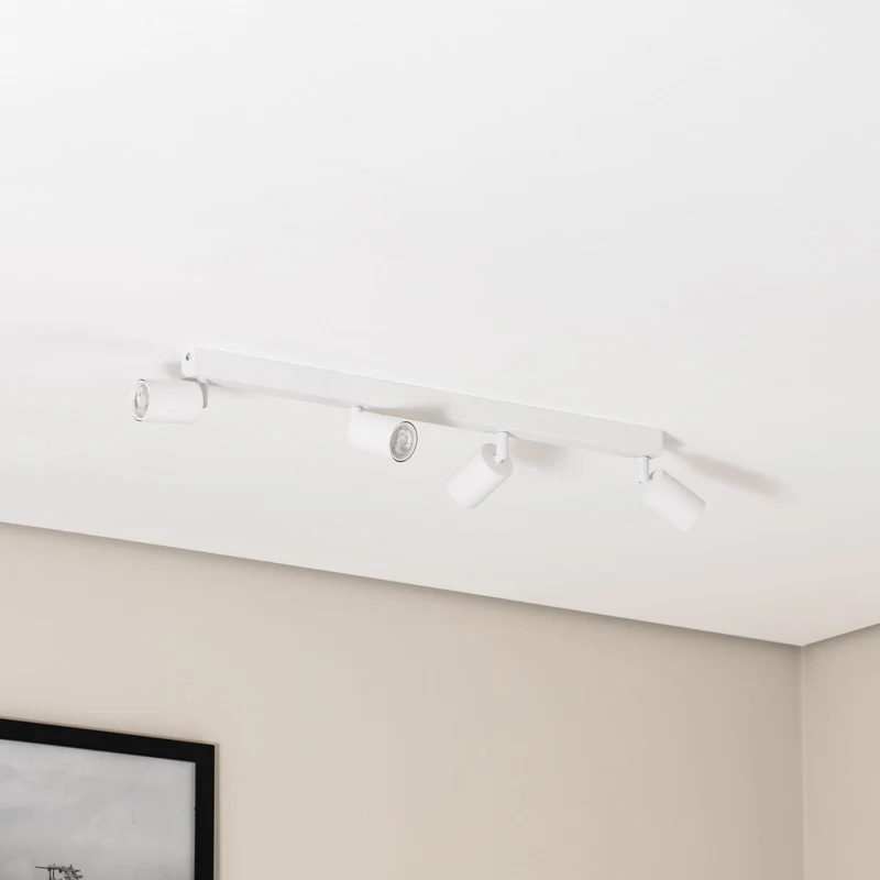 B-Ware Top Deckenstrahler Deckenleuchte weiß Metall Stahl GU10 4 flammig 83 cm919