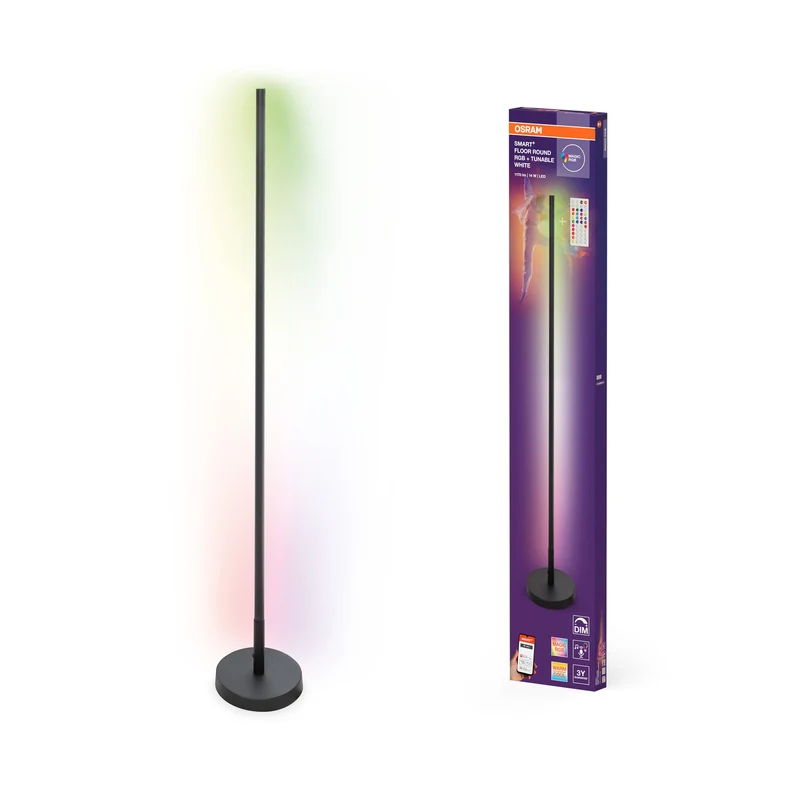 B-Ware OSRAM Stehlampe Stehleuchte SMART WiFi LED Rund Schwarz RGB Tunable White