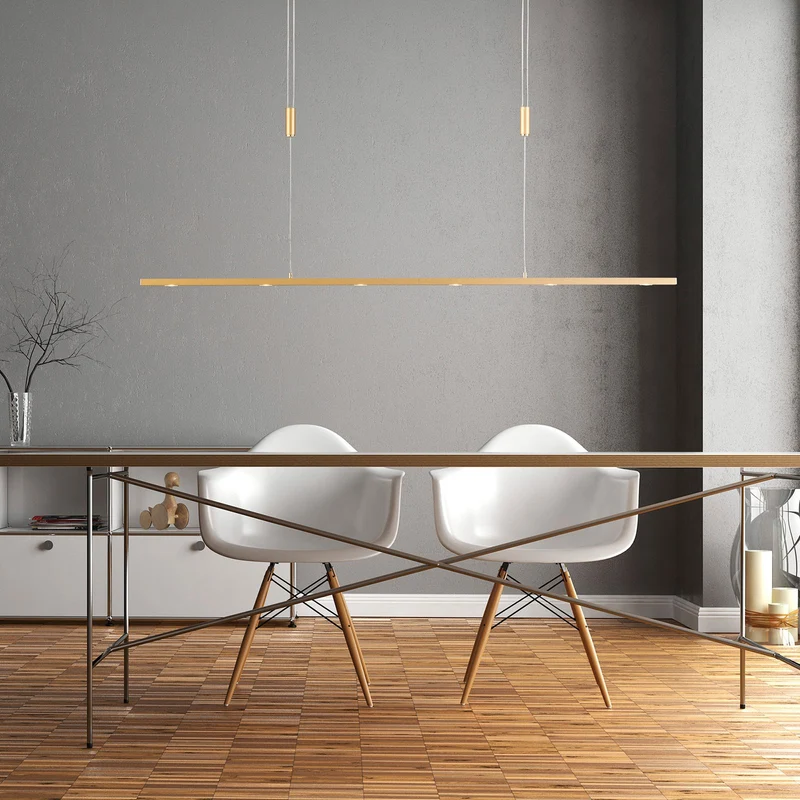 B-Ware Rothfels LED-Pendelleuchte Tolu messing 119 cm Lichtquelle warmweiß dimmbar LED
