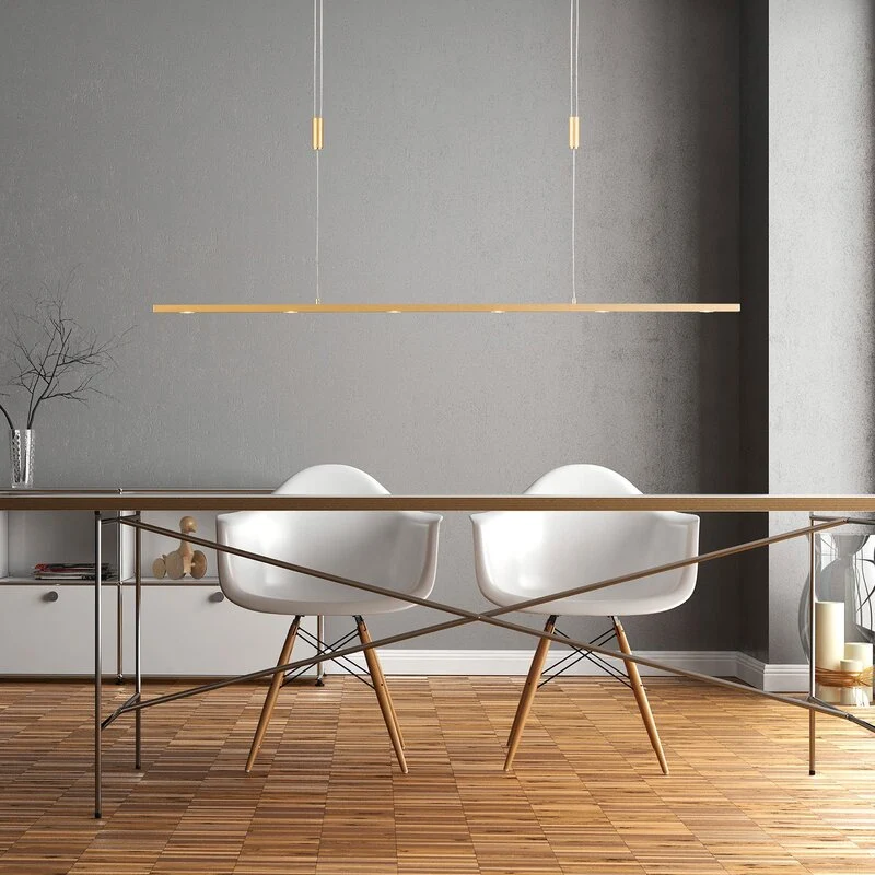 B-Ware Rothfels LED-Pendelleuchte Tolu messing 119 cm Lichtquelle warmweiß dimmbar LED