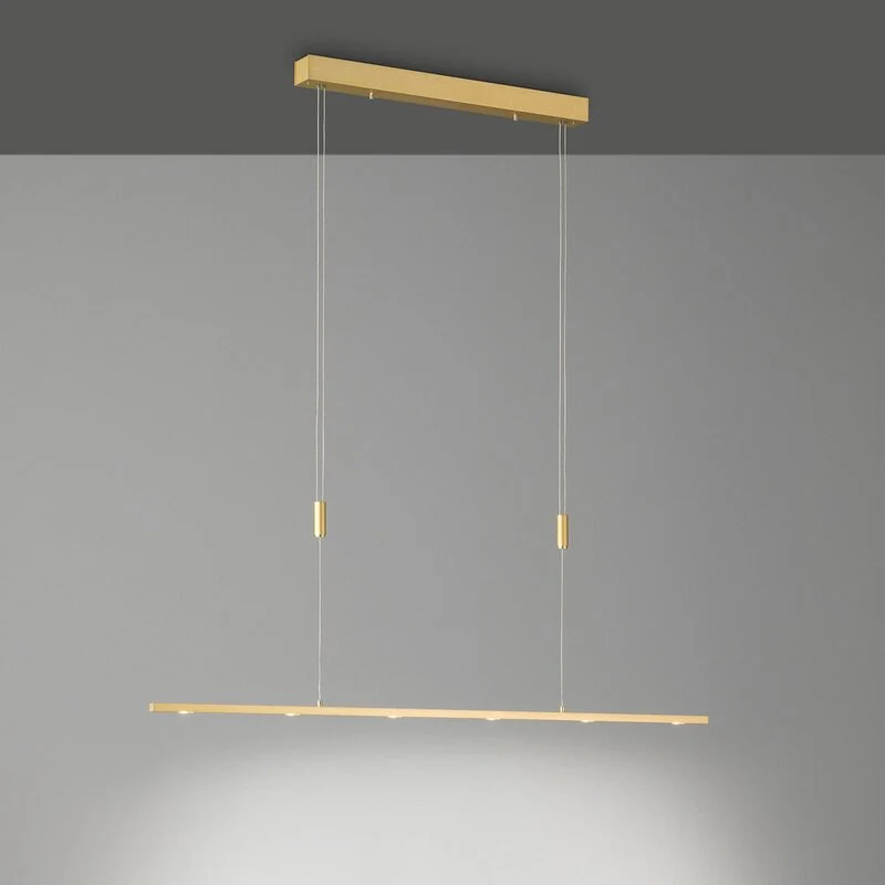 B-Ware Rothfels LED-Pendelleuchte Tolu messing 119 cm Lichtquelle warmweiß dimmbar LED