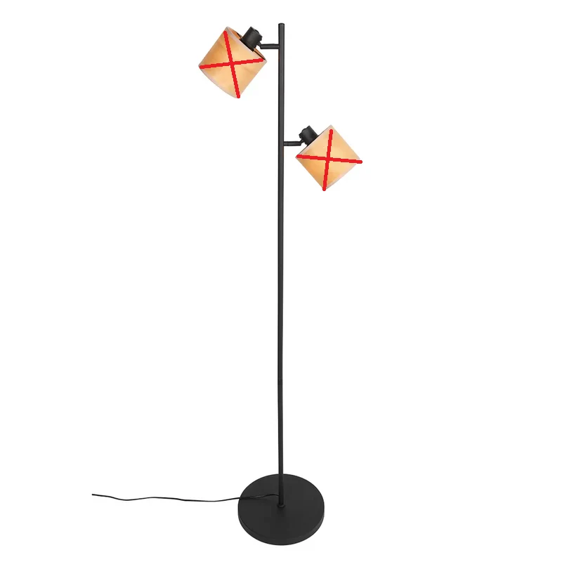 B-Ware Steinhauer Stehleuchte Bambus 2-flammig Stehlampe Leselampe E14 SIEHE TEXT/FOTO