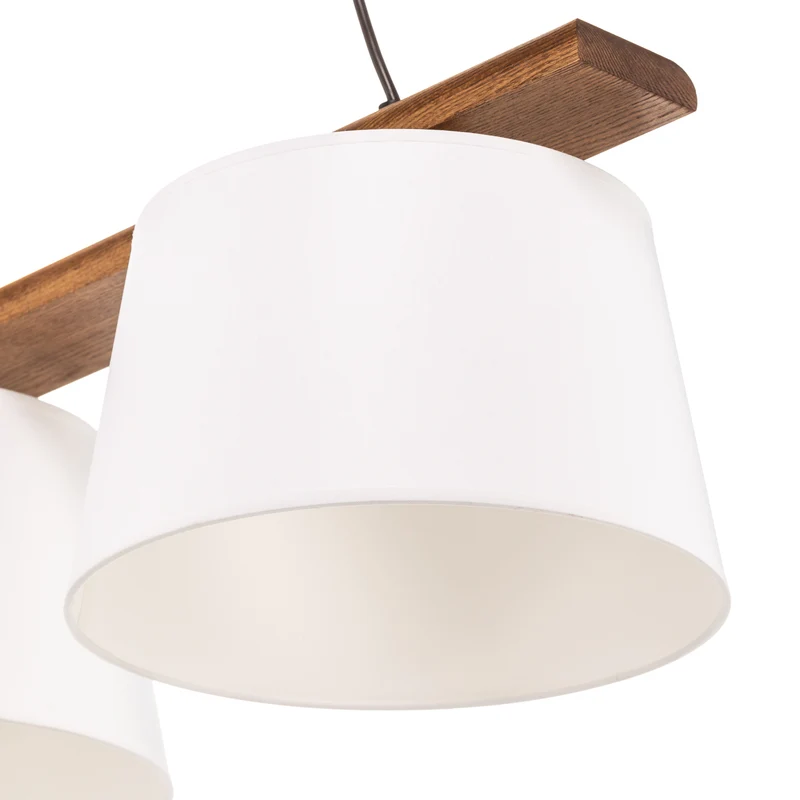 B-Ware Euluna Hängeleuchte Sweden Hängeleuchte Lampe dreiflammig E27 nussbaum eiche