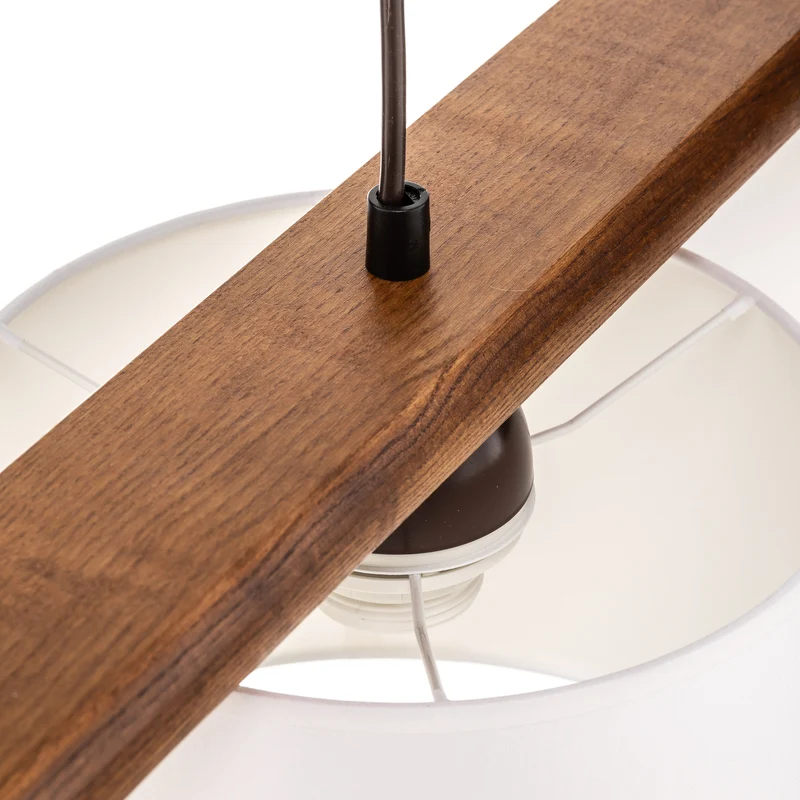 B-Ware Euluna Hängeleuchte Sweden Hängeleuchte Lampe dreiflammig E27 nussbaum eiche